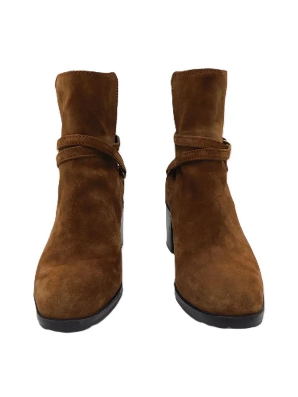 rag & bone Brown Suede Hazel Buckle Ankle Booties | 90s Y2K | VGUC | 36.5 / 6.5 - Picture 3 of 12